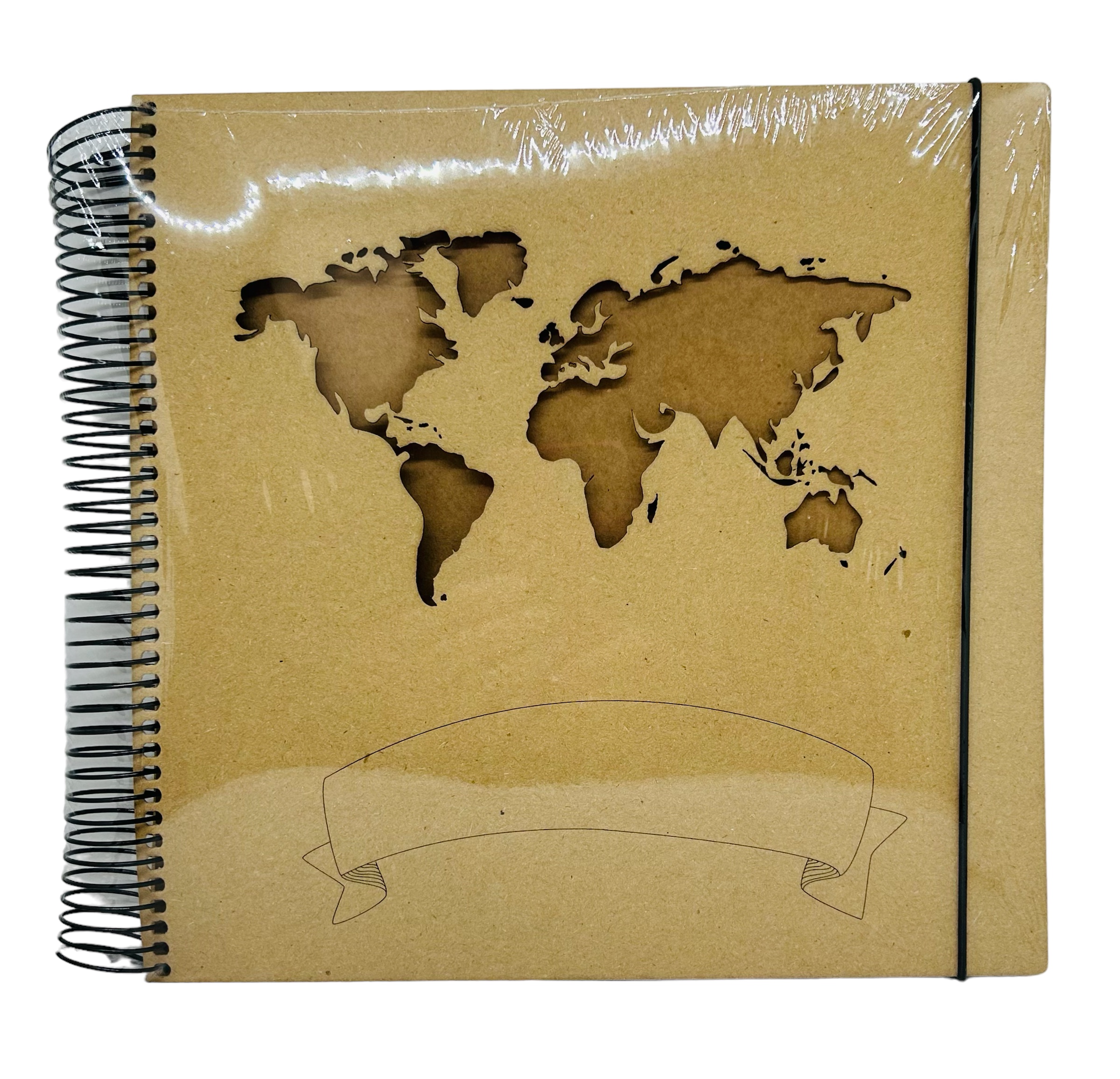 Album para fotos, Travel 25x25cm color kraft, 20 hojas 40 páginas