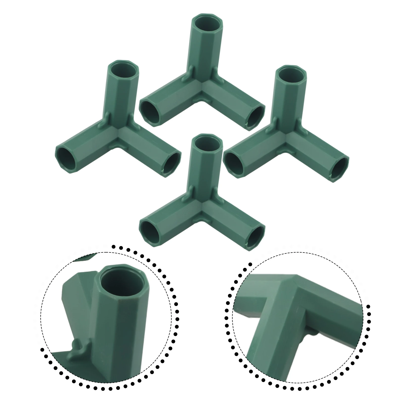 Conectores de Marco para Invernaderos – Soporte Verde para Jardín - Imagen 3