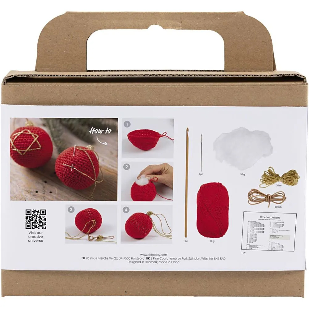 Kit Navidad: Bolas crochet 2 piezas - Imagen 2