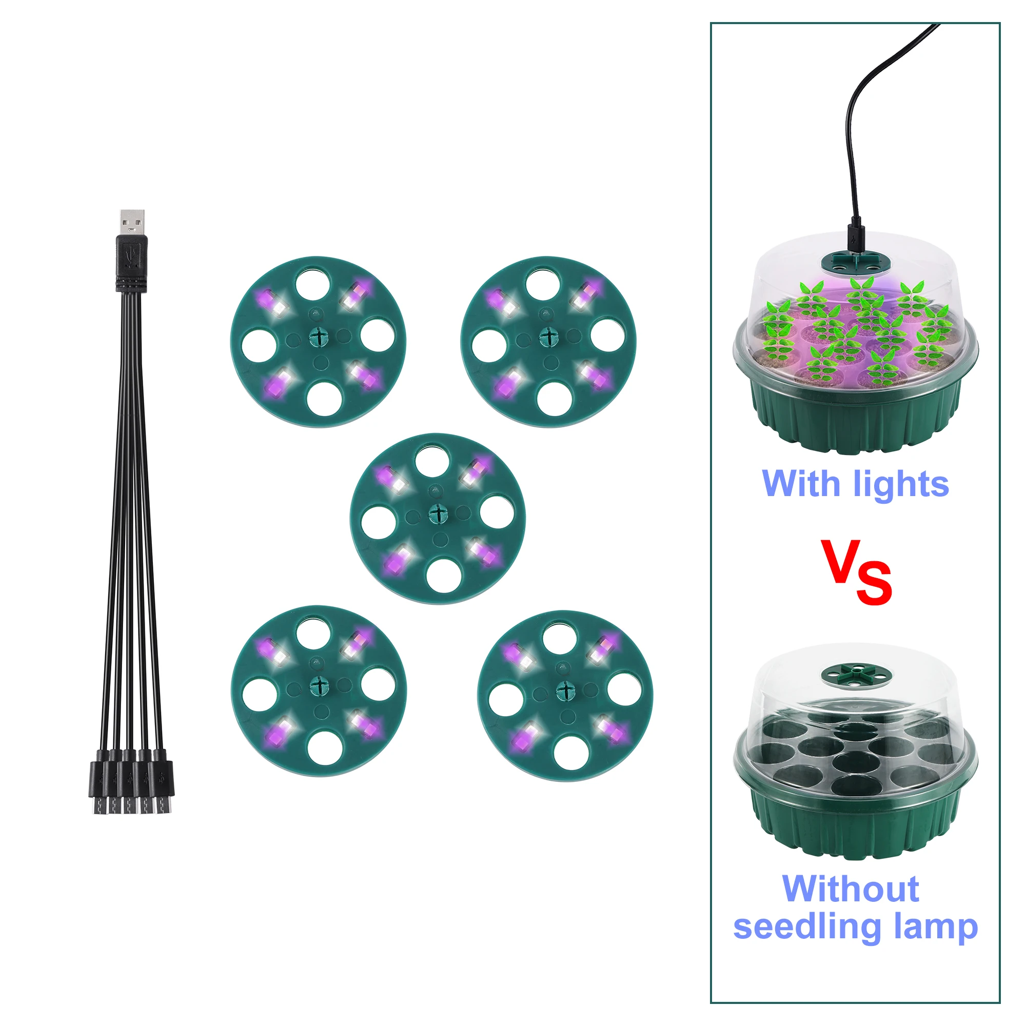 Luz LED de Cultivo para Germinación en Invernadero