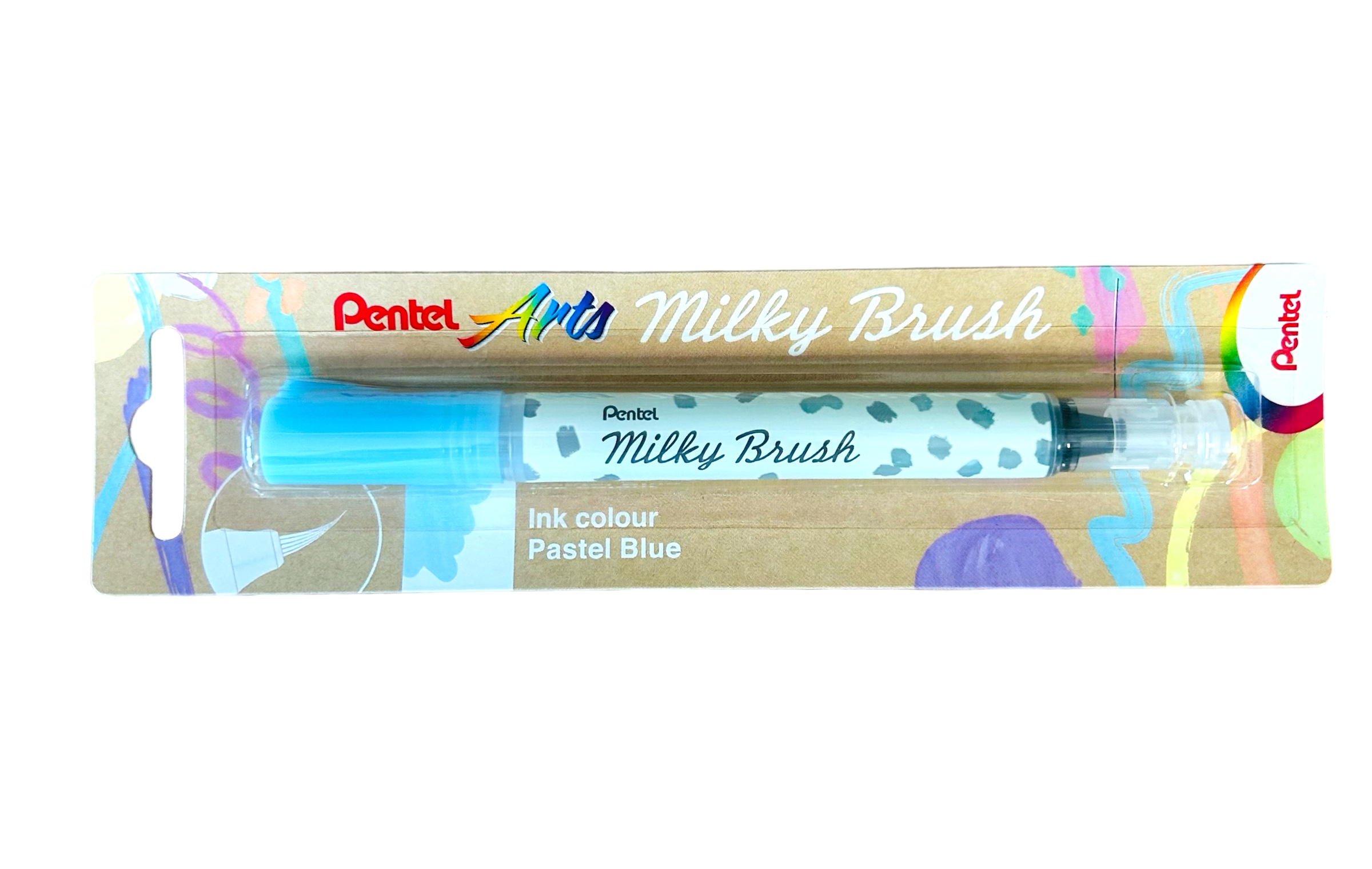 Pentel Rotulador punta pincel Milky Brush, 7 colores pastel. - Imagen 5