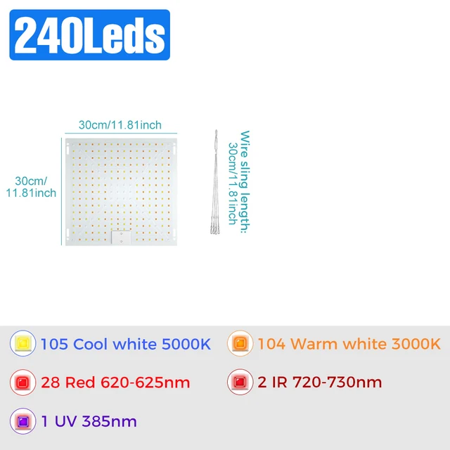 Luz LED de Espectro Completo para Cultivo de Plantas – 200W - Imagen 7