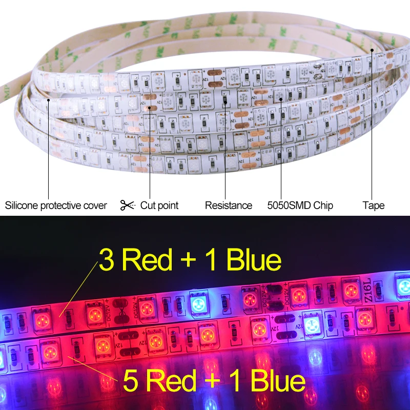 Tira LED Phyto de Espectro Completo para Cultivo de Plantas – 5M - Imagen 5